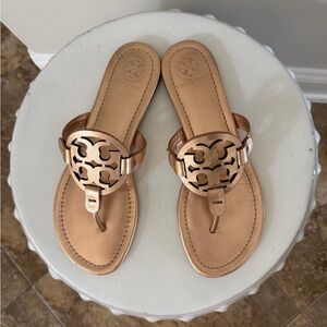 Tory Burch Miller Sandals in Rose Gold